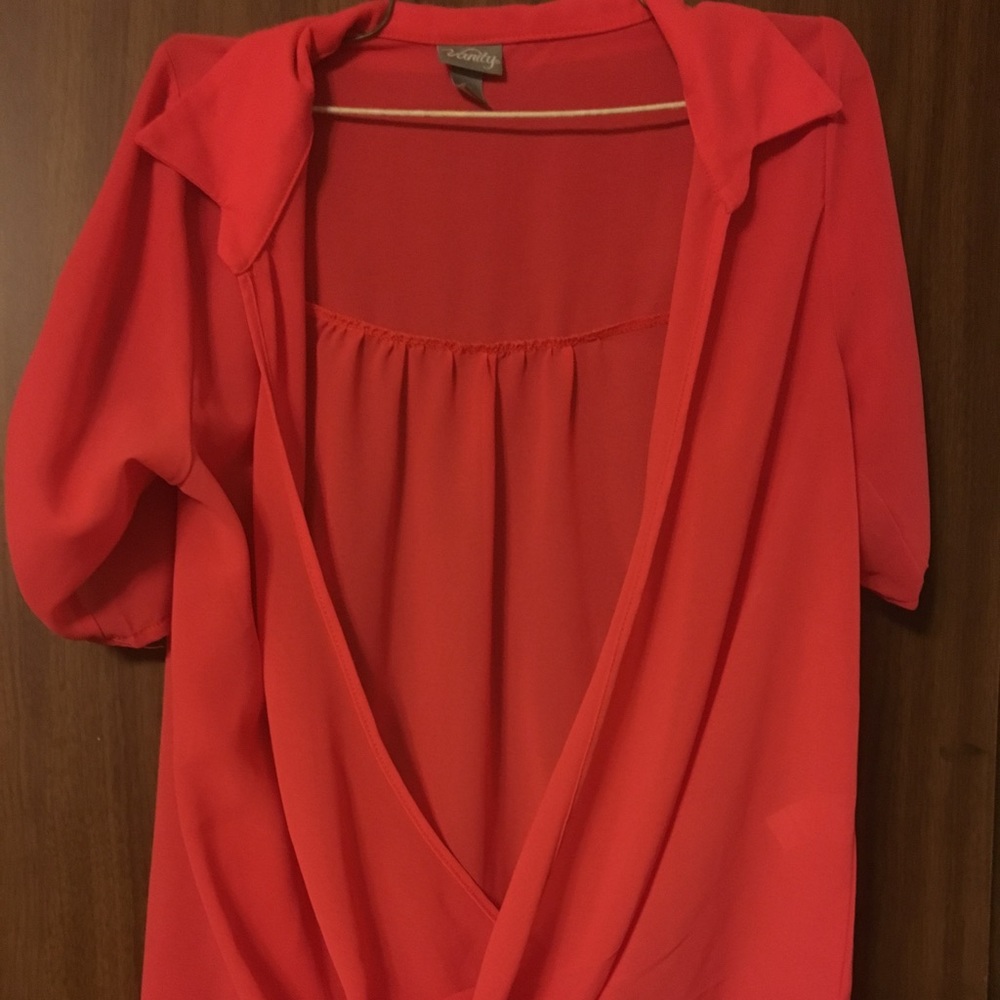 Coral sheer shirt from Vanity